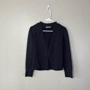 MM LaFleur Jacket Womens Medium Gray Viscose Knit Open Front Stretch